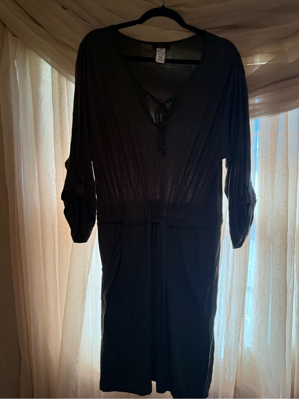 mark.  hunter green Scoop-Neck dress
